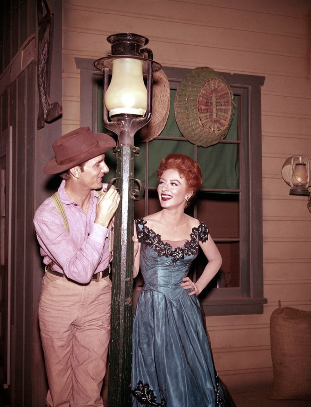 Colorized photo behind the scenes